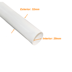 LINKCHIP 3mt 32mm x 1,5mm Tubo Conduit Blanco PVC solo corriente debil