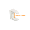 LINKCHIP 32mm Soporte Fijacion Abrazadera p/Tubo PVC Blanco Tornillo