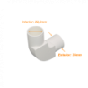 LINKCHIP 32mm Codo con Tapa para Tubo PVC Blanco