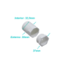 LINKCHIP 32mm Blanca Salida de Caja PVC para Tubo