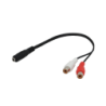 3,5mm-H 2-RCA-H 15cm 0,15mt Hembra-Hembra Cable Plug-RCA Phone-1/8-H