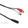 3,5mm-H 2-RCA-H 15cm 0,15mt Hembra-Hembra Cable Plug-RCA Phone-1/8-H