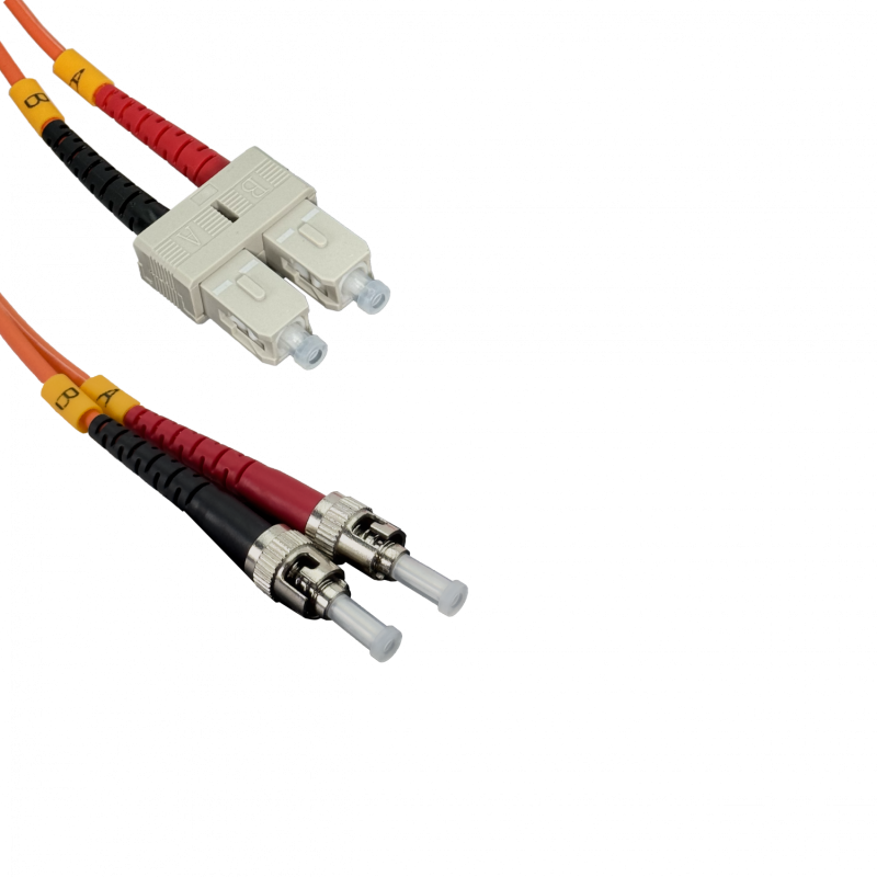 1mt ST-SC OM1 MultiModo MM Duplex Jumper Fibra 62.5/125um LSZH