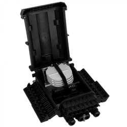 Caja Mufa 4-gde 16-peq 96-Fusiones rq24-Coplas 38x24x130cm c/mang IP68