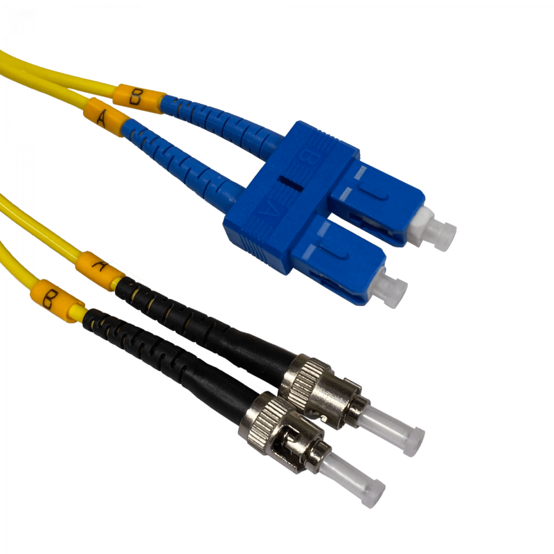 5mt ST/UPC-SC/UPC MonoModo SM Duplex Jumper Cable Fibra 9/125um 3mm