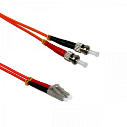 10mt LC-ST OM1 Multimodo MM Duplex Jumper Fibra 62.5/125um LSZH