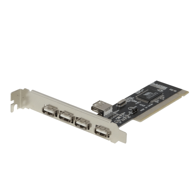Tarjeta PCI-Legacy 5-USB2.0 5-USB-AH (4-ext 1-int) Chipset VIA-VT6212L