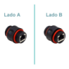 Copla RJ45 STP FTP Cat5e Exterior M25 IP67 Conector Hembra-Hembra