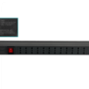 LINKMADE PDU Regleta 12-Hembra-Ch 10A Rack-1U Switch-Piloto Macho-Ch
