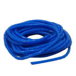 PE Azul 12mt 12/15/0,85mm Espiral Atrapa Cable Ordenador