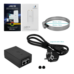 UBIQUITI 5GHZ 1-100 inc-PoE24V 2-RPSMA-H Req-Antena Dual-Polariz RM5