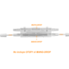 Redondo Drop Porta Empalme unid Blanco-PP req-Manguito Splice 12x102mm