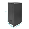Rack 27U Ciego Fondo-60cm Ancho-19pulg Piso Ruedas Bandeja-30cm PDU