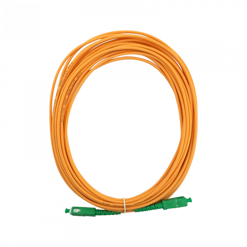 8mt SC/APC-SC/APC MonoModo SM Simplex Jumper Cable Fibra 3.0mm 9/125um