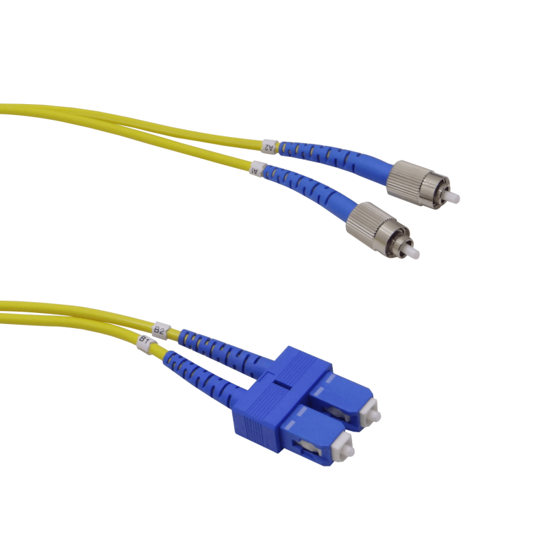 25mt SC-FC MonoModo SM Duplex Jumper Cable Fibra 9/125um 3.0mm