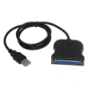 Entrada USB-A-M Convierte a Salida Paralelo DB25-H 75cm