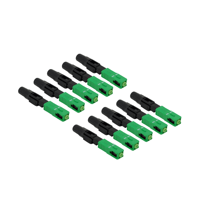 SC/APC Ho Pivote-Verde SM 10-unid Conectores Rapidos MonoModo G657A SX