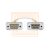 Straight DB9-Hembra-Macho 252cm Cable Directo Serial RS232 DE-09