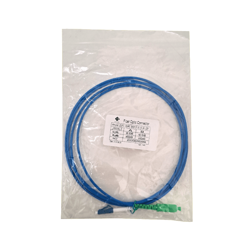 LSZH Blindado 2mt LC/UPC-SC/APC SM Simplex JumperFibra 3.0mm 9/125um