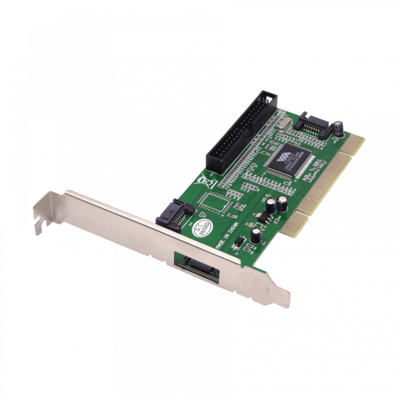 Tarjeta PCI-2.2 3-SATA1.0-150mbps 1-IDE-ATA133 RAID0-1 VT6421A Legacy