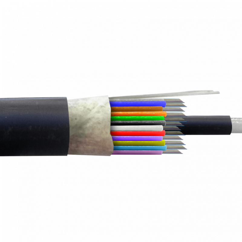 SM 144-Fibras-G652D 12x12-Tubos Cable Ext-PE 9/125um Monomodo 16mm