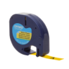 DYMO Negro sobre Amarillo 12mm x 4mt Etiqueta Plastica Letratag