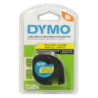 DYMO Negro sobre Amarillo 12mm x 4mt Etiqueta Plastica Letratag