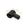 Negro 22x29x42mm Protector Redondo Aislante para Bateria