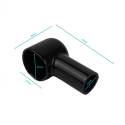 Negro 47x25x23mm Protector Cuadrado Aislante para Bateria