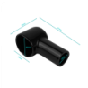 Negro 47x25x23mm Protector Cuadrado Aislante para Bateria