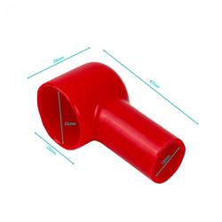 Rojo 47x25x23mm Protector Cuadrado Aislante para Bateria