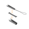 Sujecion 20cm p/cable Drop Fibra Optica en Postacion 17x18mm 3-piezas