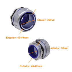 Metalico 1-1/2-Pulg Prensa Estopa para Flexible Aislacion IP65