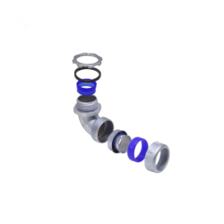Metalico 1/2-Pulg Codo Prensa Estopa para Flexible Aislacion IP65