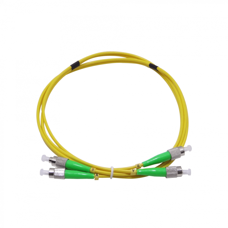 1mt FC/APC-FC/APC MonoModo SM Duplex Jumper Cable Fibra 9/125um 3mm
