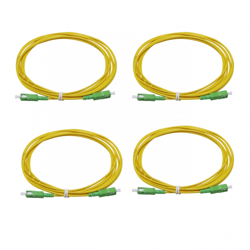 4-unids 3mt SC/APC-SC/APC MonoModo SM Simplex Jumper Cable Fibra 3.0mm