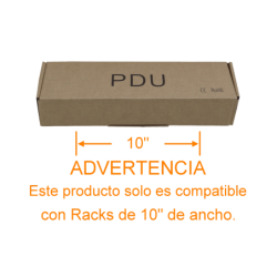 PDU 10A Enchufes 6-Hembra-C13 1-Macho-C14 Rack-10-pulgadas sin-cable