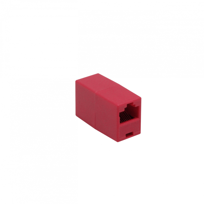 Copla Roja RJ45-RJ45 Hembra-Hembra Union Cupla