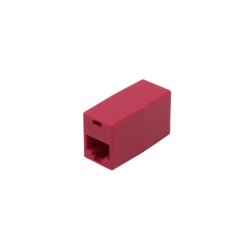 Copla Roja RJ45-RJ45 Hembra-Hembra Union Cupla
