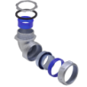 Metalico 1-1/2-Pulg Codo Prensa Estopa para Flexible Aislacion IP65