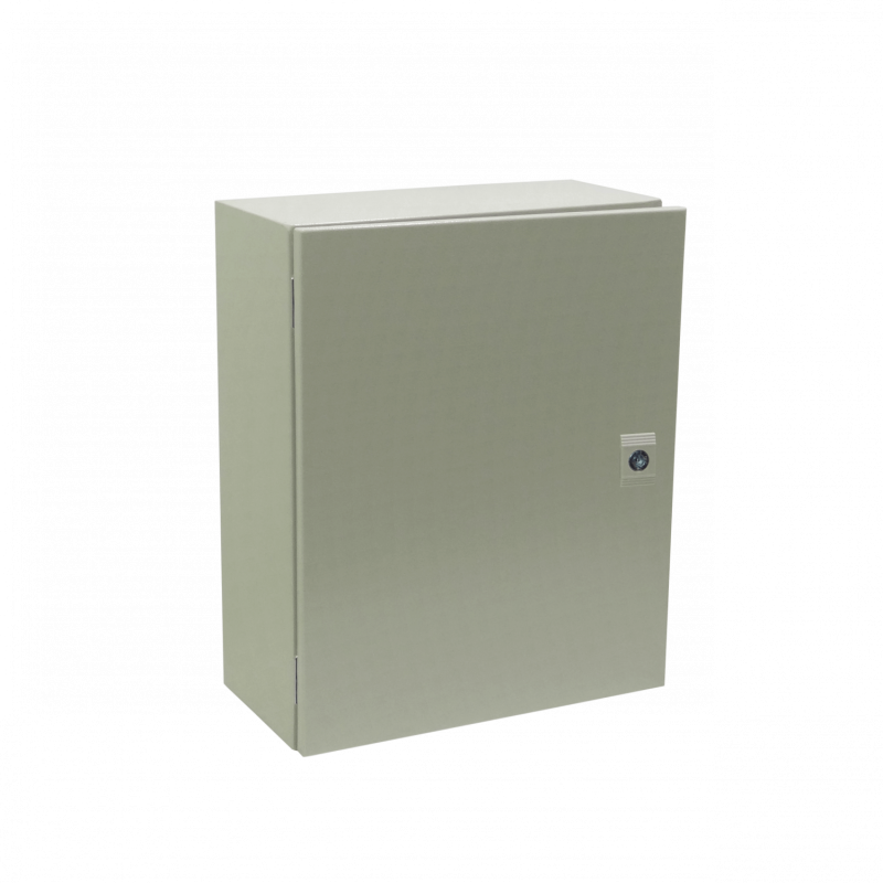 TIBOX 500x400x200mm 1-chapa-sin/Llave Caja Metalica IP66 Beige