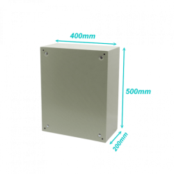 TIBOX 500x400x200mm 1-chapa-sin/Llave Caja Metalica IP66 Beige