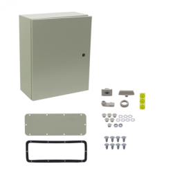 TIBOX 500x400x200mm 1-chapa-sin/Llave Caja Metalica IP66 Beige