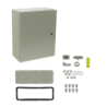 TIBOX 500x400x200mm 1-chapa-sin/Llave Caja Metalica IP66 Beige