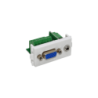 Modulo VGA DB15 3,5mm-HH Hembra-Regleta-10p+3p DE-15/HH p/FQ1-FQ2-FQ3
