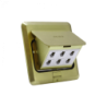 6-RJ45-Hembra Caja a Piso Abatible Metal 100x100x55mm Tapa-120x120mm