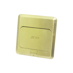 RJ45 3-RCA VGA-r Caja a Piso Abatible Metal 103x99x55mm Tapa-118x120mm