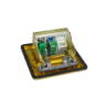 RJ45 3-RCA VGA-r Caja a Piso Abatible Metal 103x99x55mm Tapa-118x120mm