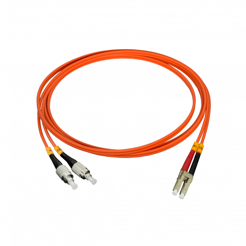 2mt LC-ST OM1 MultiModo MM Duplex Jumper Fibra 3.0mm 62.5/125um LSZH