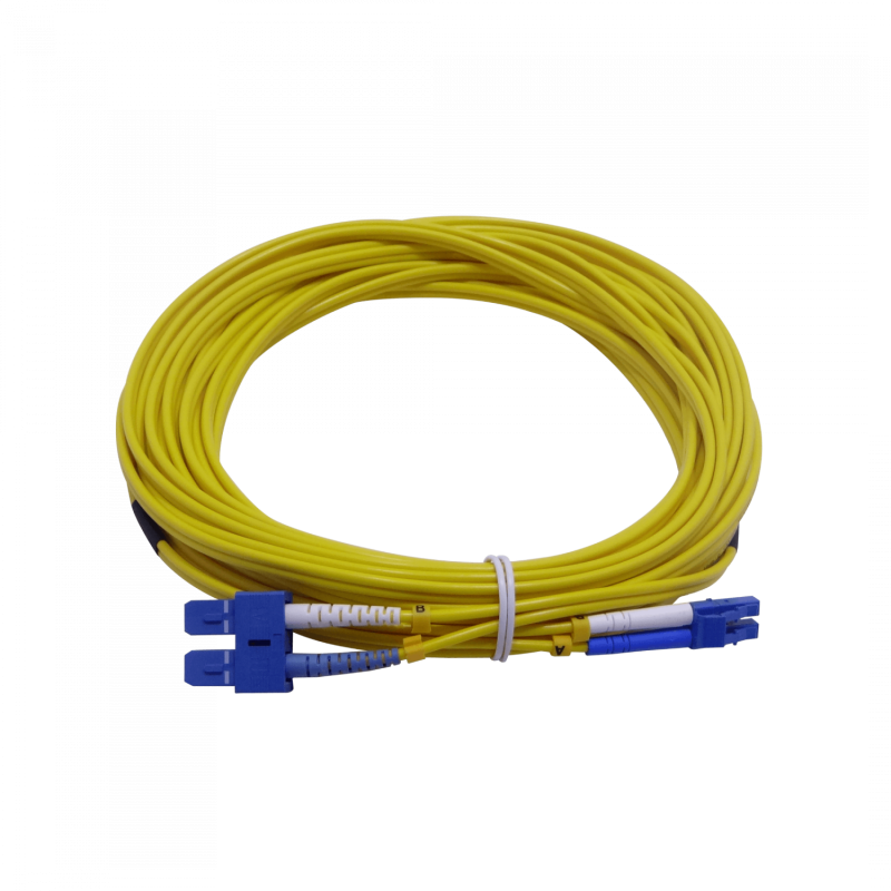 10mt LC-SC/UPC MonoModo SM Duplex Jumper Cable Fibra 9/125um 3mm